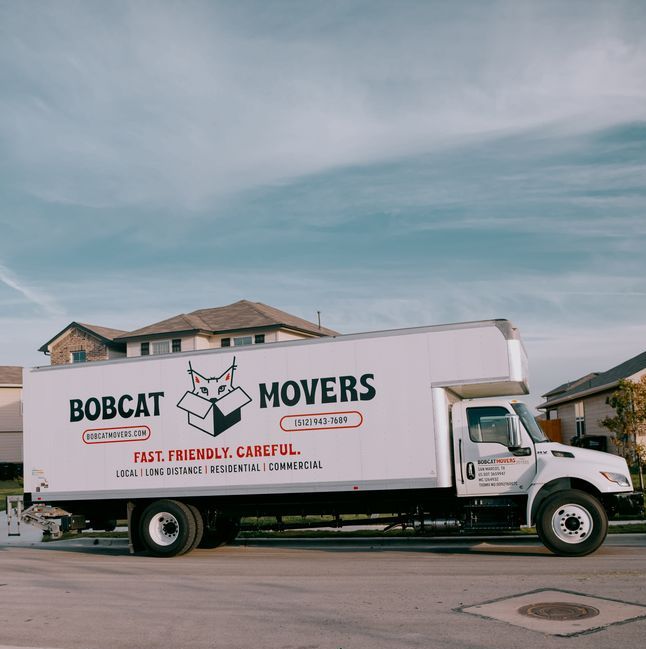 Bobcat Movers truck ready to serve San Marcos and the Texas Hill Country