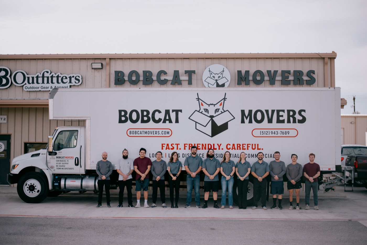 Bobcat Movers crew working a move in Bulverde, TX