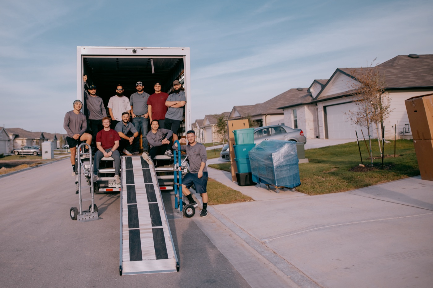 Bobcat Movers crew working a move in Luling, TX